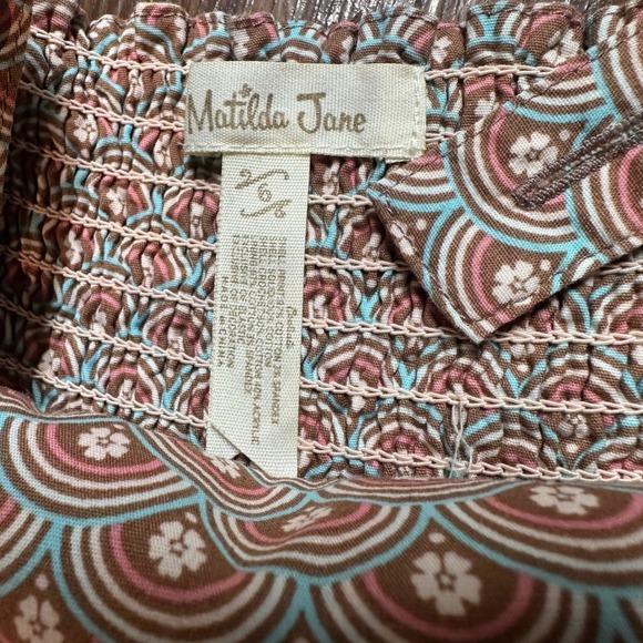 Matilda Jane Girls Patchwork Tiered Crochet Strappy Maxi Dress Size 6 - Picture 6 of 16